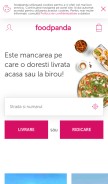 How foodpanda.ro looks like on a mobile device such as an iPhone.