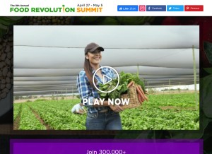 How foodrevolutionsummit.org looks like on a tablet such as an iPad.