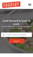 How foodsby.com looks like on a mobile device such as an iPhone.