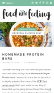 How foodwithfeeling.com looks like on a mobile device such as an iPhone.