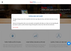 How foodypos.vn looks like on a tablet such as an iPad.