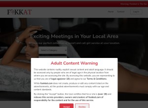 How fookkat.com looks like on a tablet such as an iPad.