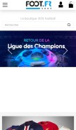 How foot.fr looks like on a mobile device such as an iPhone.