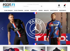 How foot.fr looks like on a tablet such as an iPad.