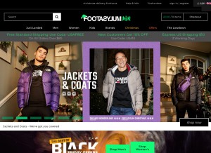 How footasylum.com looks like on a tablet such as an iPad.