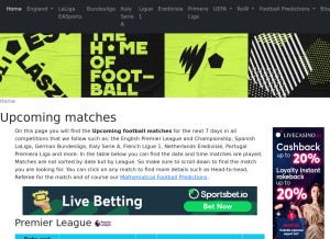 How football-today.eu looks like on a tablet such as an iPad.