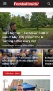 How footballinsider247.com looks like on a mobile device such as an iPhone.