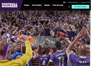 How footballmanager.com looks like on a tablet such as an iPad.