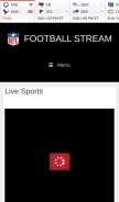 How footballstream.tv looks like on a mobile device such as an iPhone.