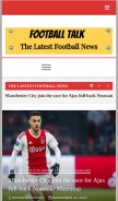 How footballtalk.org looks like on a mobile device such as an iPhone.