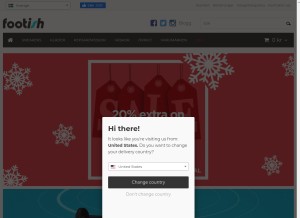How footish.se looks like on a tablet such as an iPad.