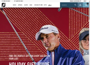 How footjoy.com looks like on a tablet such as an iPad.