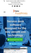 How footprintsservicedesk.com looks like on a mobile device such as an iPhone.