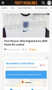 How footyheadlines.com looks like on a mobile device such as an iPhone.