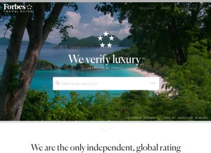 How forbestravelguide.com looks like on a tablet such as an iPad.