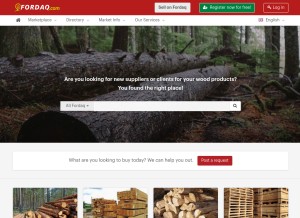 How fordaq.com looks like on a tablet such as an iPad.
