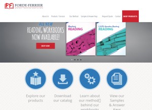 How forde-ferrier.com looks like on a tablet such as an iPad.