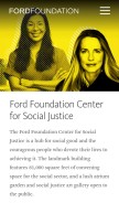 How fordfound.org looks like on a mobile device such as an iPhone.
