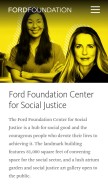 How fordfoundation.org looks like on a mobile device such as an iPhone.