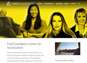 How fordfoundation.org looks like on a tablet such as an iPad.