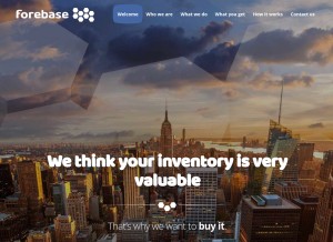 How forebase.com looks like on a tablet such as an iPad.