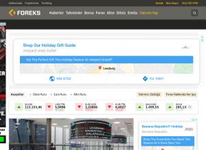 How foreks.com looks like on a tablet such as an iPad.