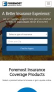How foremost.com looks like on a mobile device such as an iPhone.