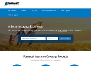 How foremost.com looks like on a tablet such as an iPad.