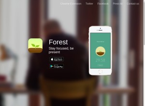 How forestapp.cc looks like on a tablet such as an iPad.