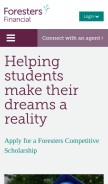 How foresters.com looks like on a mobile device such as an iPhone.