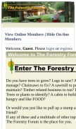 How forestryforum.com looks like on a mobile device such as an iPhone.
