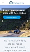 How forevercar.com looks like on a mobile device such as an iPhone.