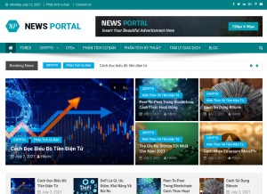 How forexcryto.hikchi.com looks like on a tablet such as an iPad.