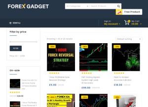 How forexgadgets.com looks like on a tablet such as an iPad.