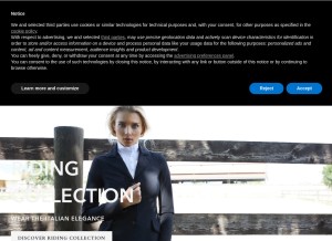 How forhorses.it looks like on a tablet such as an iPad.