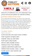 How forkliftaction.com looks like on a mobile device such as an iPhone.