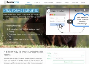 How formden.com looks like on a tablet such as an iPad.