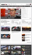 How formel1.de looks like on a mobile device such as an iPhone.