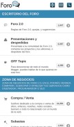 How foro20.com looks like on a mobile device such as an iPhone.