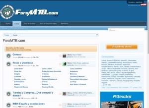How foromtb.com looks like on a tablet such as an iPad.