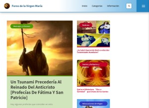 How forosdelavirgen.org looks like on a tablet such as an iPad.