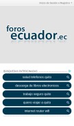 How forosecuador.ec looks like on a mobile device such as an iPhone.