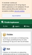 How forsakringskassan.se looks like on a mobile device such as an iPhone.