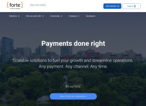 How forte.net looks like on a tablet such as an iPad.
