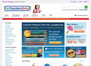 How forteachersonly.com looks like on a tablet such as an iPad.