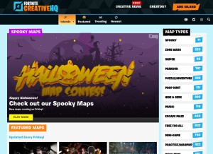 How fortnitecreativehq.com looks like on a tablet such as an iPad.