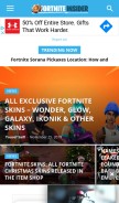How fortniteinsider.com looks like on a mobile device such as an iPhone.