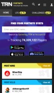 How fortnitetracker.com looks like on a mobile device such as an iPhone.