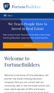 How fortunebuilders.com looks like on a mobile device such as an iPhone.
