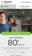 How fortuneo.fr looks like on a mobile device such as an iPhone.